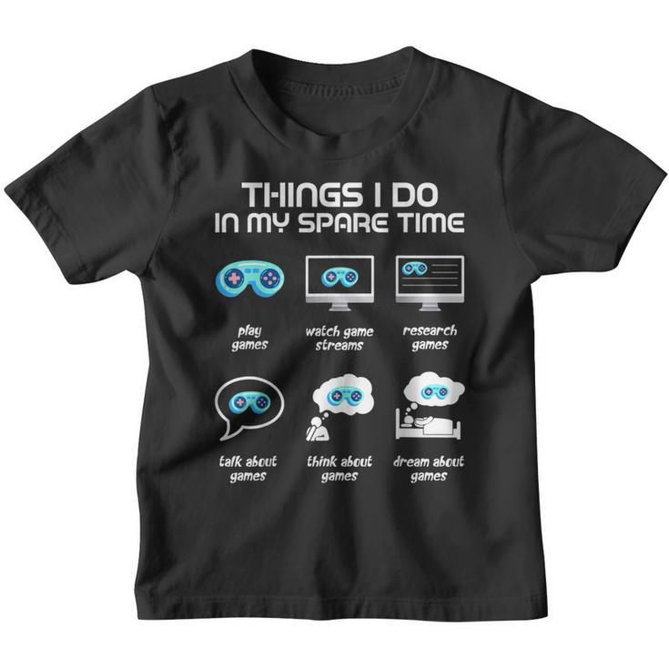 Things I Do In My Spare Time Funny Gamer Gaming  Youth T-shirt