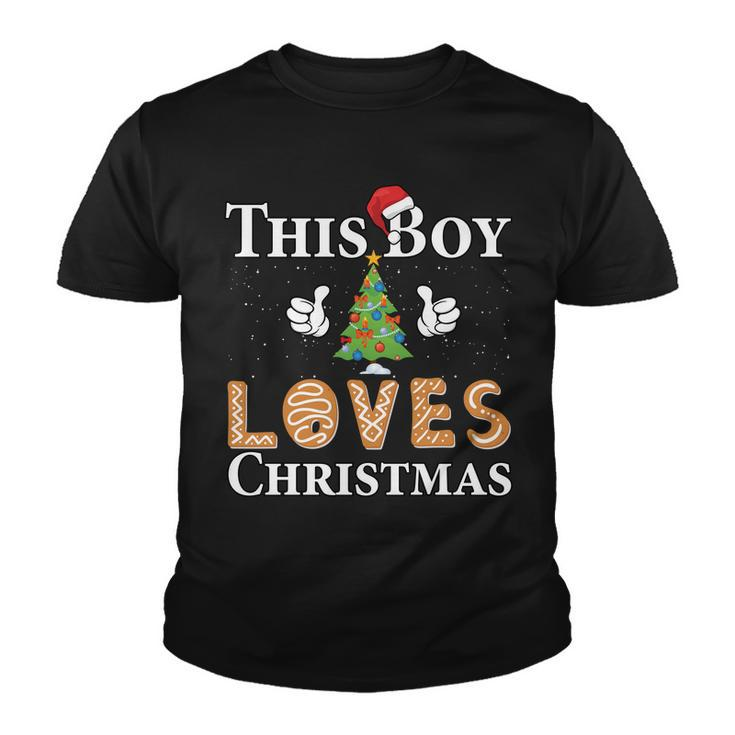This Boy Loves Christmas Tshirt Youth T-shirt