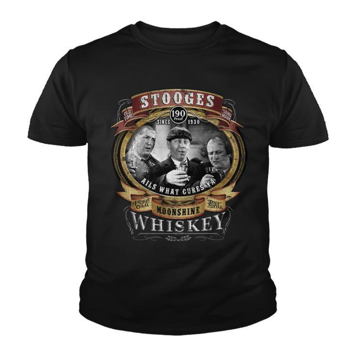 Three Stooges Moonshine Whiskey Tshirt Youth T-shirt