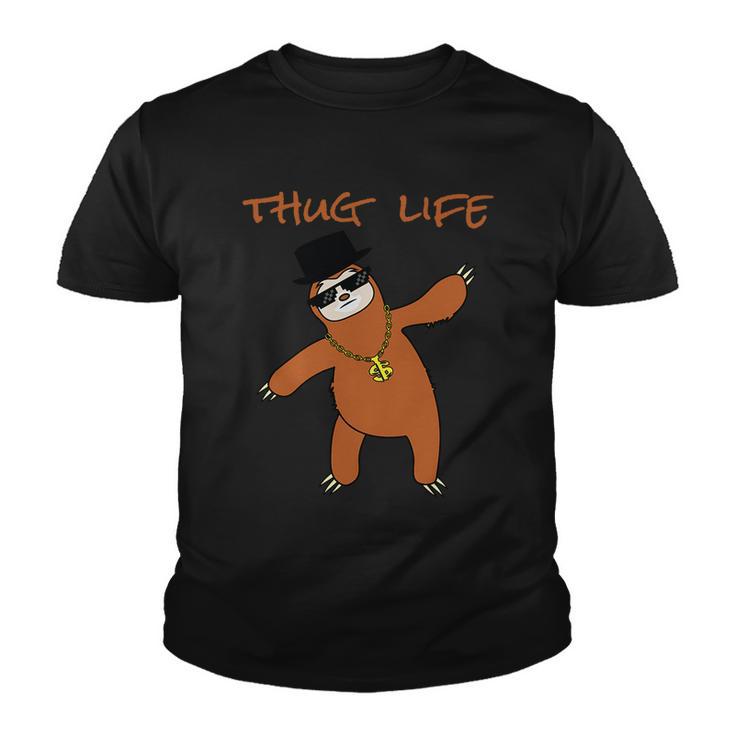 Thug Life Gangsta Sloth Youth T-shirt