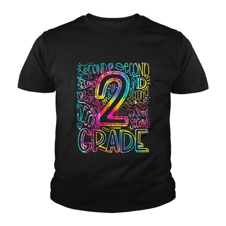Tie Dye 2Nd Grade Typography Team Second Grade Teacher Gift Youth T-shirt
