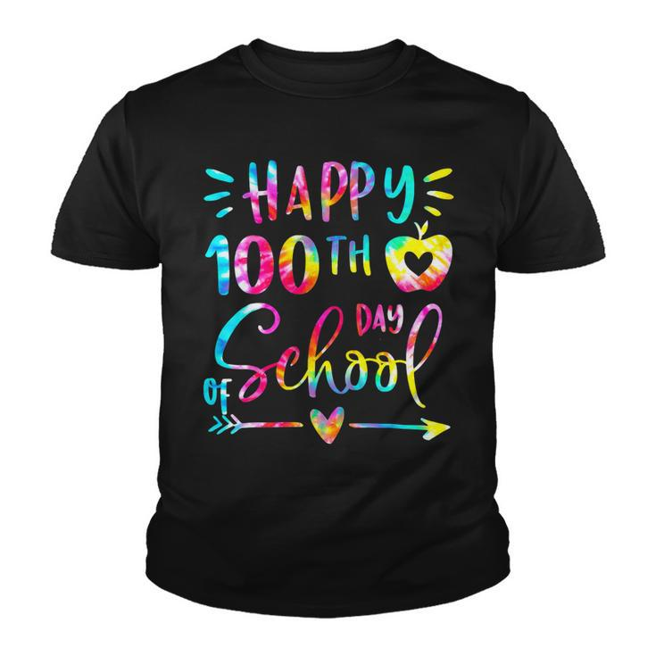 Tie Dye Happy 100Th Day Of School Teacher Student 100 Days V2 Youth T-shirt