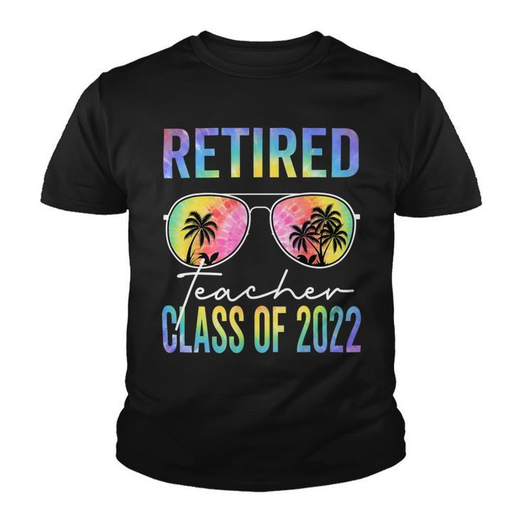 Tie Dye Retired Teacher Class Of 2022 Glasses Summer Teacher Youth T-shirt