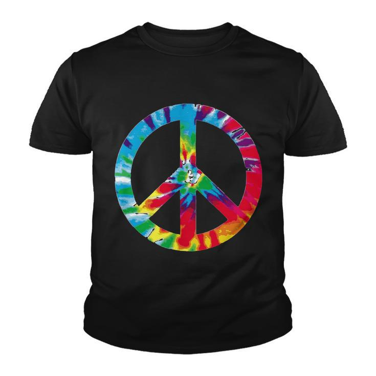 Tie Dye World Peace Sign Tshirt Youth T-shirt