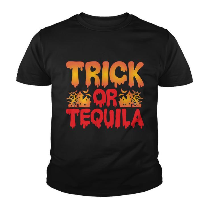 Trick Or Tequila Halloween Quote Youth T-shirt