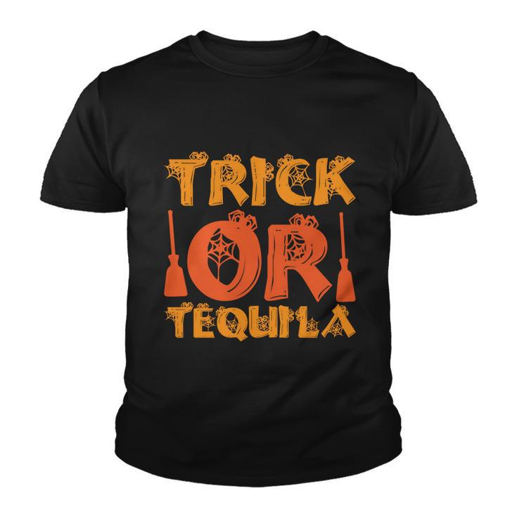 Trick Or Tequila Halloween Quote Youth T-shirt