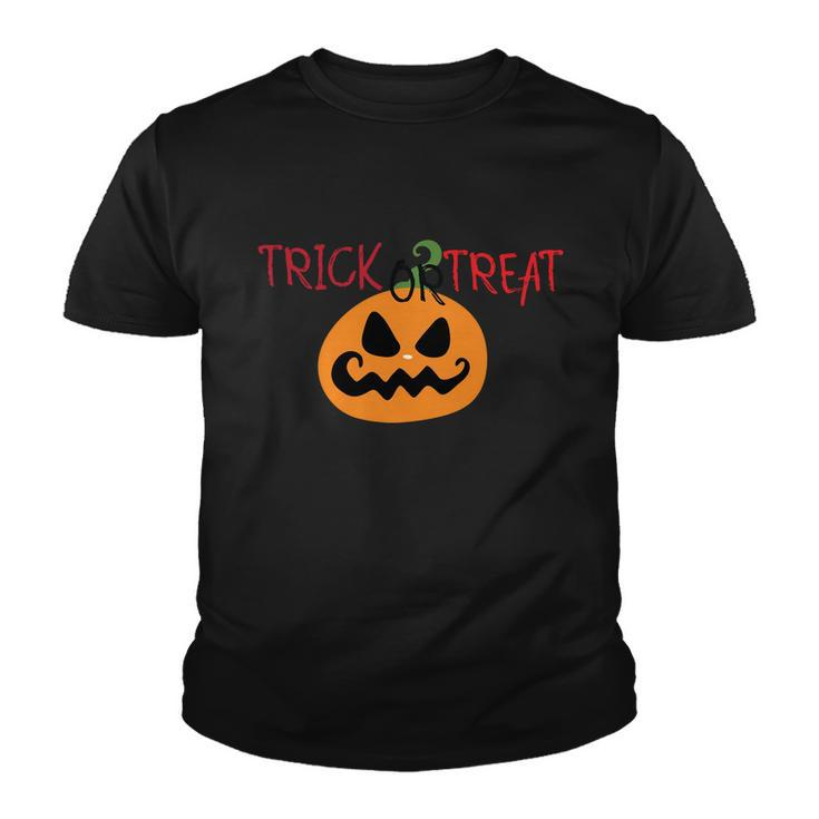 Trick Or Treat Pumpkin Halloween Quote Youth T-shirt
