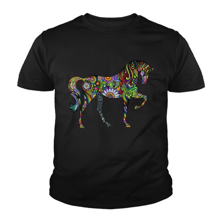 Trippy Cheerful Horse Tshirt Youth T-shirt