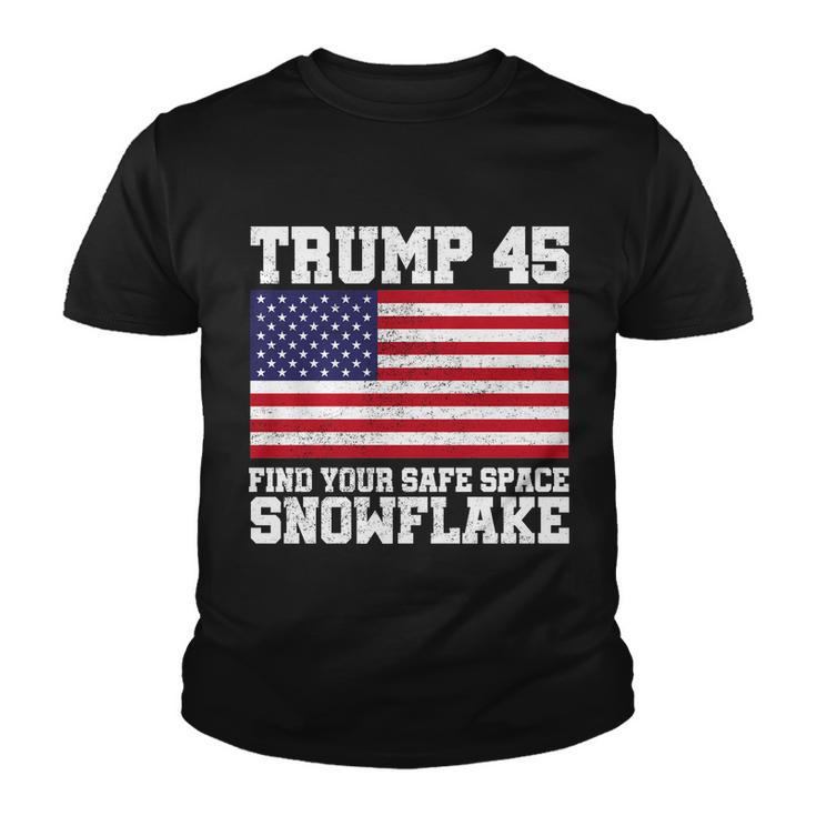 Trump 45 Find Your Safe Place Snowflake Tshirt Youth T-shirt
