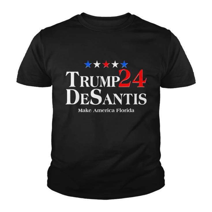Trump Desantis 2024 Make America Florida Election Logo Tshirt Youth T-shirt