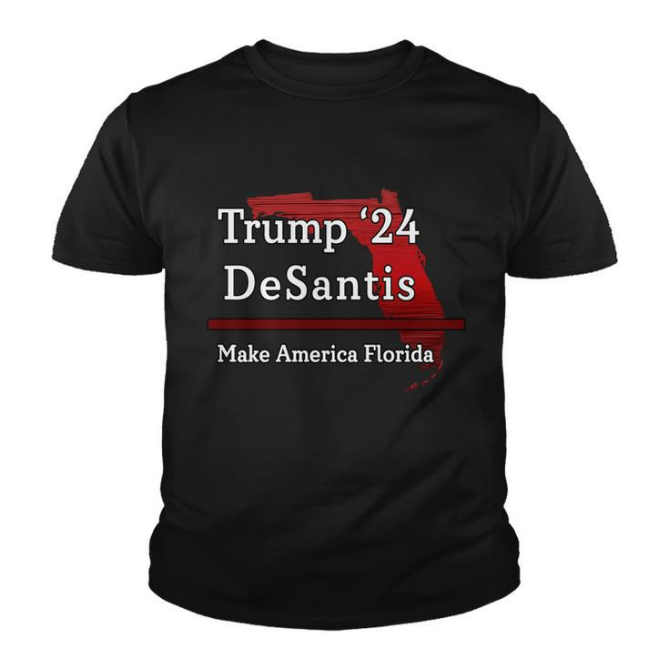 Trump Desantis 2024 Make America Florida State Tshirt Youth T-shirt