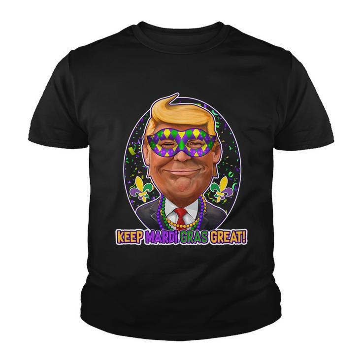 Trump Keep Mardi Gras Great T-Shirt Graphic Design Printed Casual Daily Basic Youth T-shirt