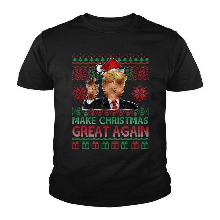 Trump Make Christmas Great Again Ugly V2 Youth T-shirt