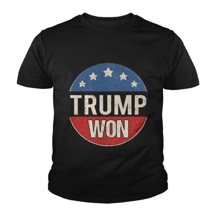 Trump Won 4Th Of July American Flag Great Gift Youth T-shirt