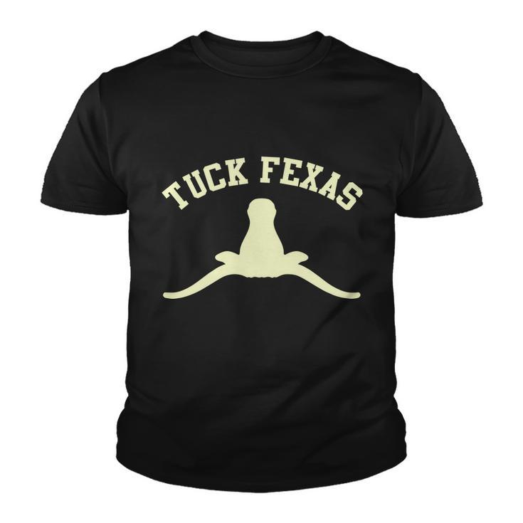 Tuck Fexas Horns Down Texas Tshirt Youth T-shirt