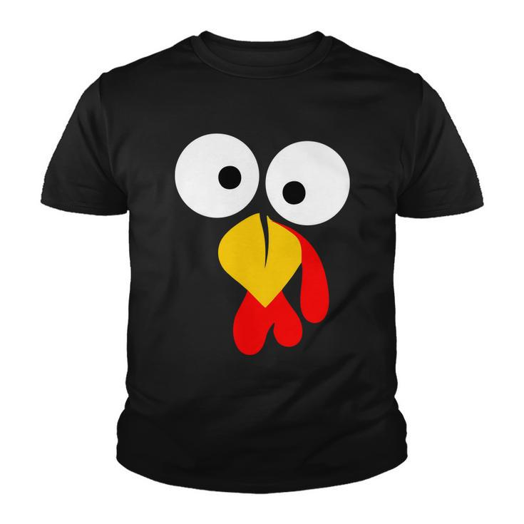 Turkey Face Funny Thanksgiving Day Tshirt Youth T-shirt