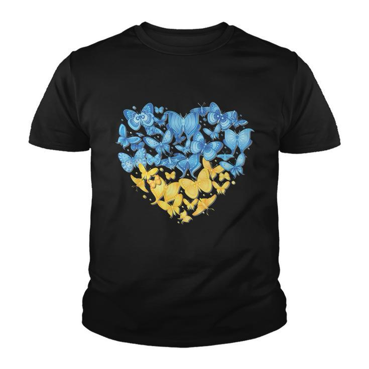 Ukrainian Butterfly Mashup Ukraine Flag Youth T-shirt