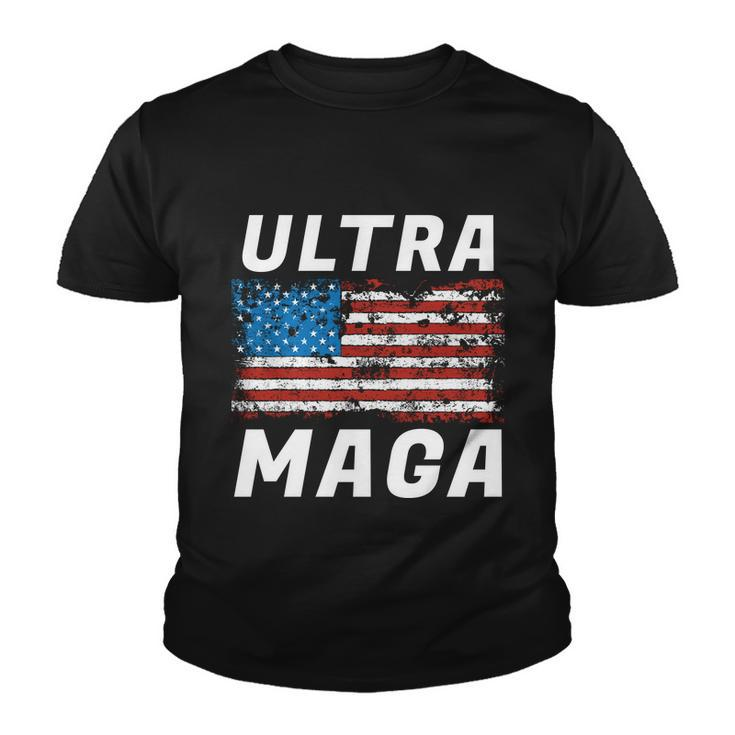 Ultra Maga Bold United States Of America Usa Flag Youth T-shirt