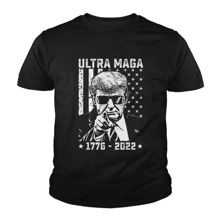 Ultra Maga Donald Trump American Flag Tshirt Youth T-shirt