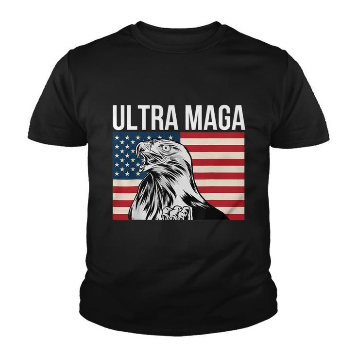 Ultra Maga Patriot Patriotic Agenda 2024 American Eagle Flag Youth T-shirt
