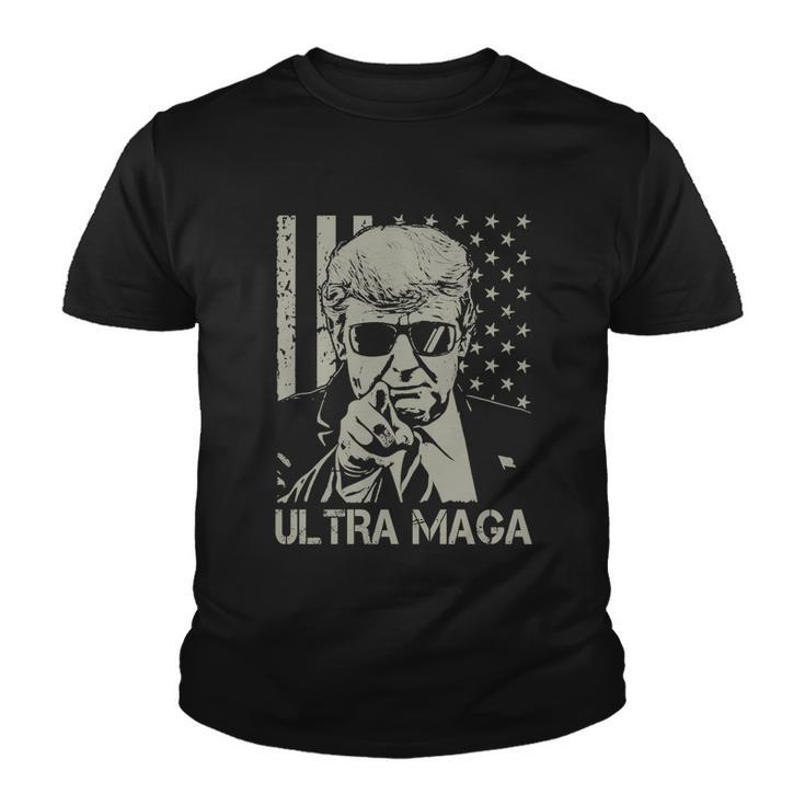Ultra Maga Shirt Funny Anti Biden Us Flag Pro Trump Trendy Tshirt V2 Youth T-shirt