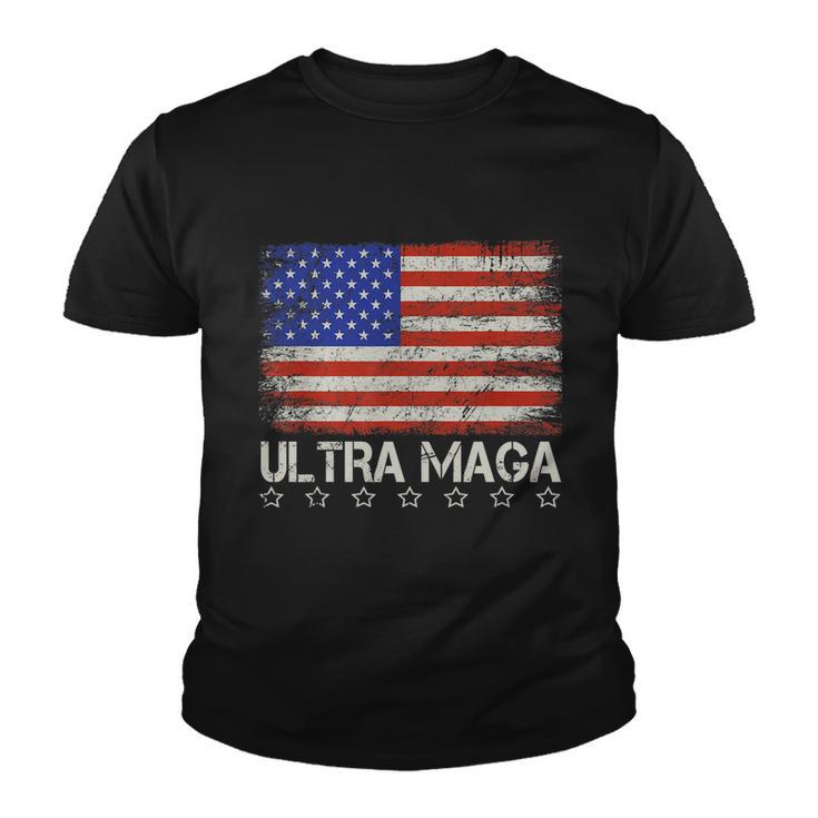 Ultra Maga Shirt Maga King Funny Anti Biden Us Flag Pro Trump Trendy Tshirt V2 Youth T-shirt