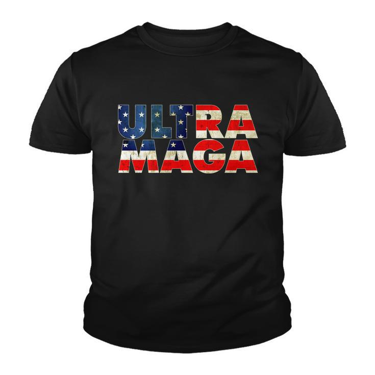 Ultra Maga Usa American Flag Youth T-shirt