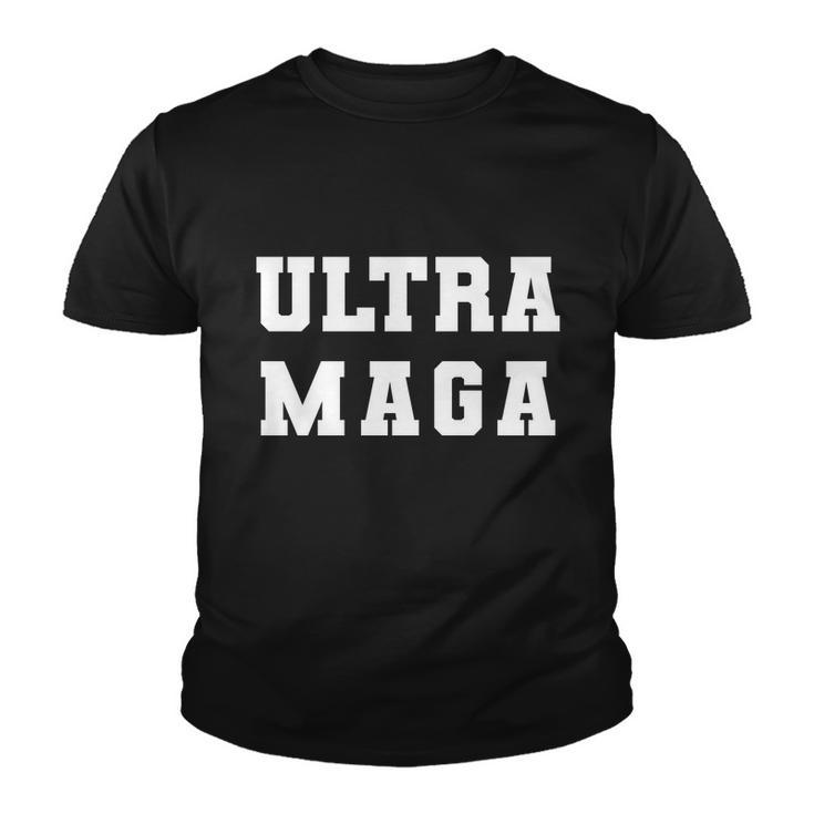 Ultra Maga Varsity College Font Logo Youth T-shirt