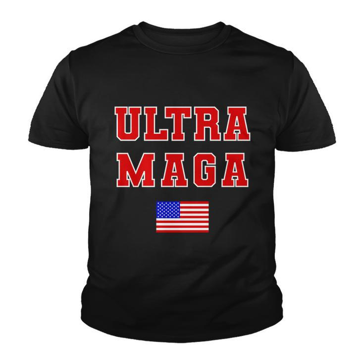Ultra Maga Varsity Usa United States Flag Logo Tshirt Youth T-shirt