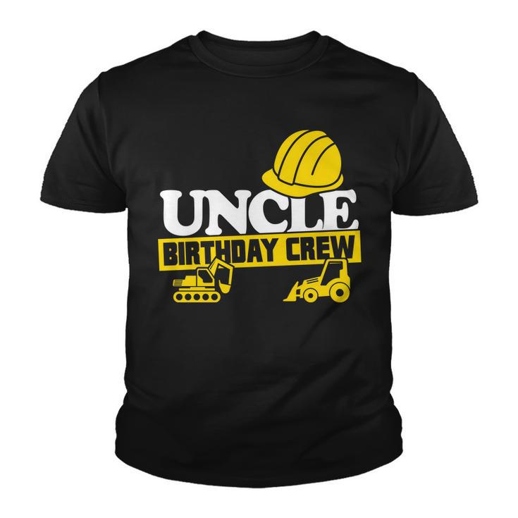 Uncle Birthday Crew Construction Party Graphic Design Printed Casual Daily Basic Youth T-shirt