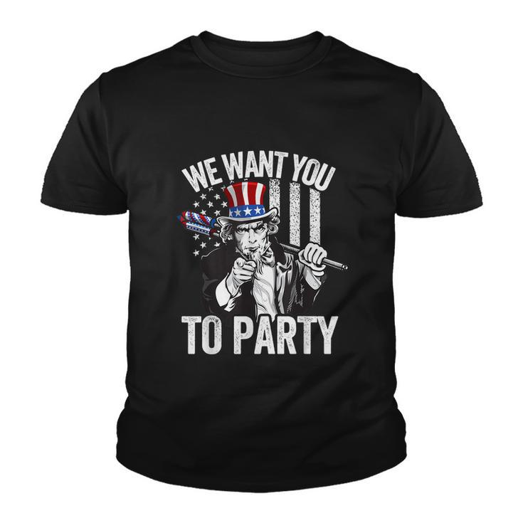 Uncle Sam Firework 4Th Of July Shirt Men American Usa Flag Youth T-shirt