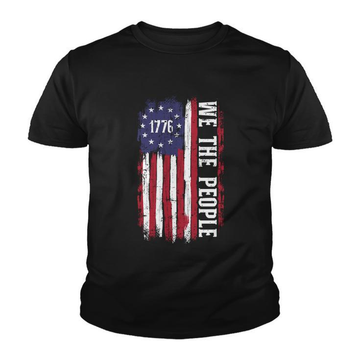 Us American Flag 1776 We The People For Independence Day Gift Youth T-shirt