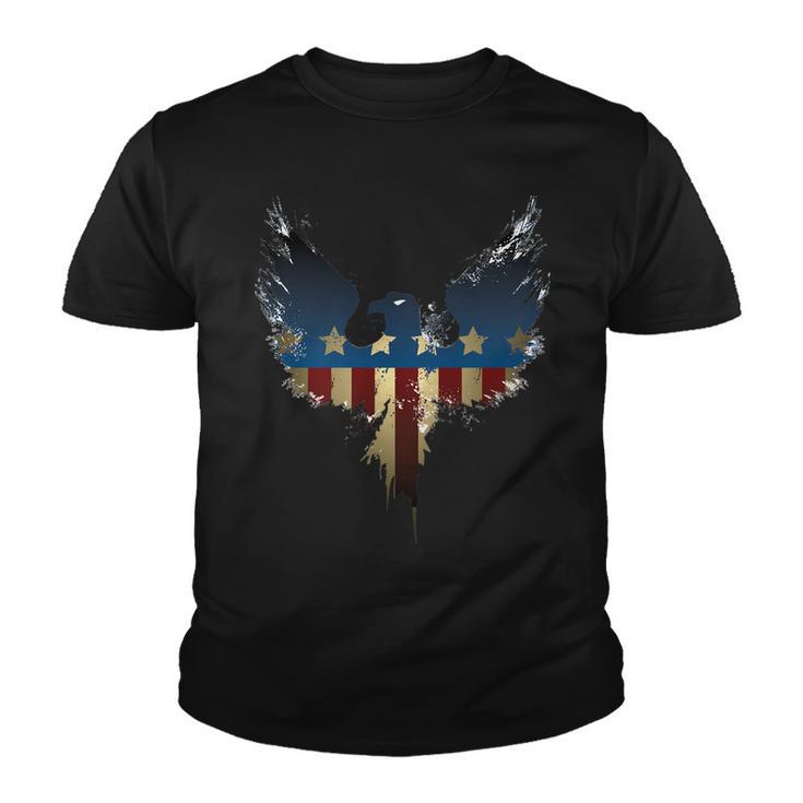 Usa Eagle American Flag Grunge Tshirt Youth T-shirt