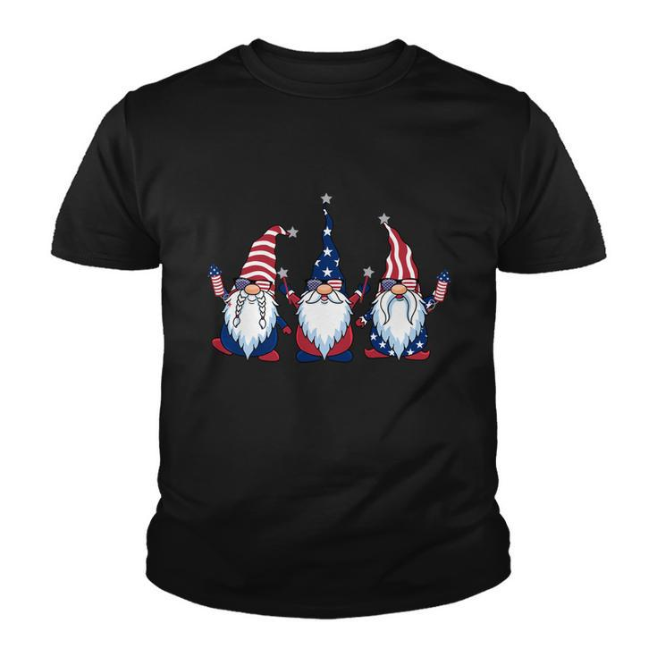 Usa Patriotic Gnomes American Flag 4Th Of July Independence Gift Youth T-shirt
