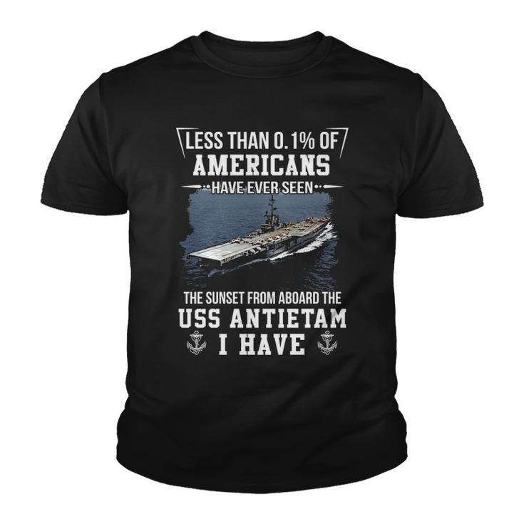 Uss Antietam Cva 36 Sunset Youth T-shirt