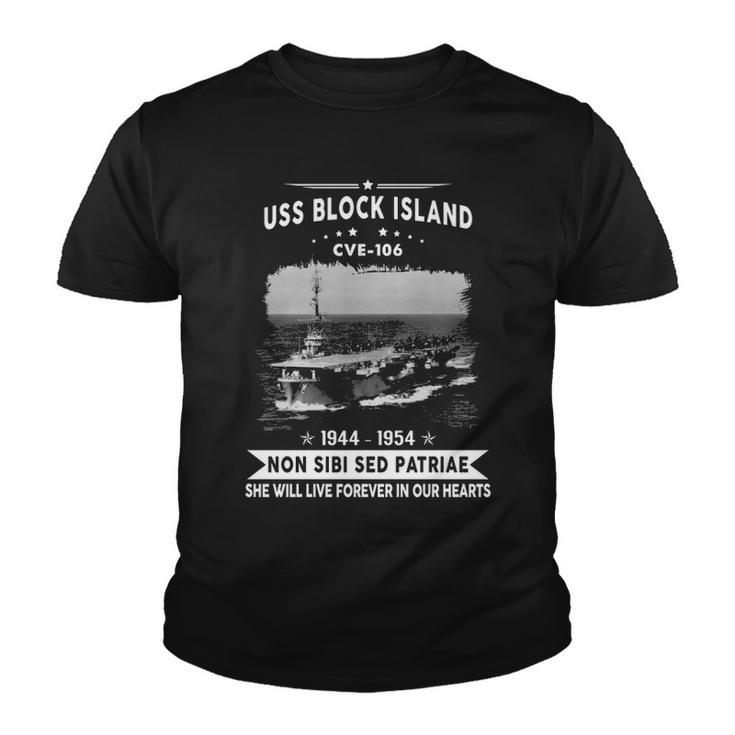 Uss Block Island Cve  V2 Youth T-shirt