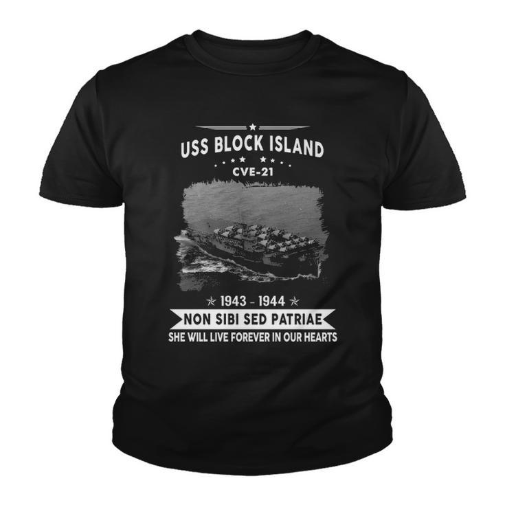 Uss Block Island Cve  Youth T-shirt