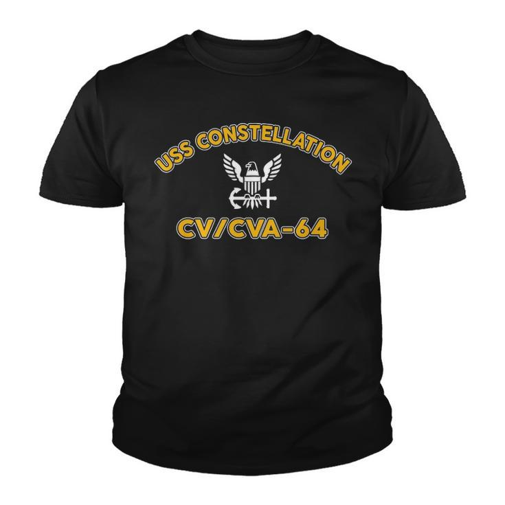 Uss Constellation Cv 64 Cva  V2 Youth T-shirt