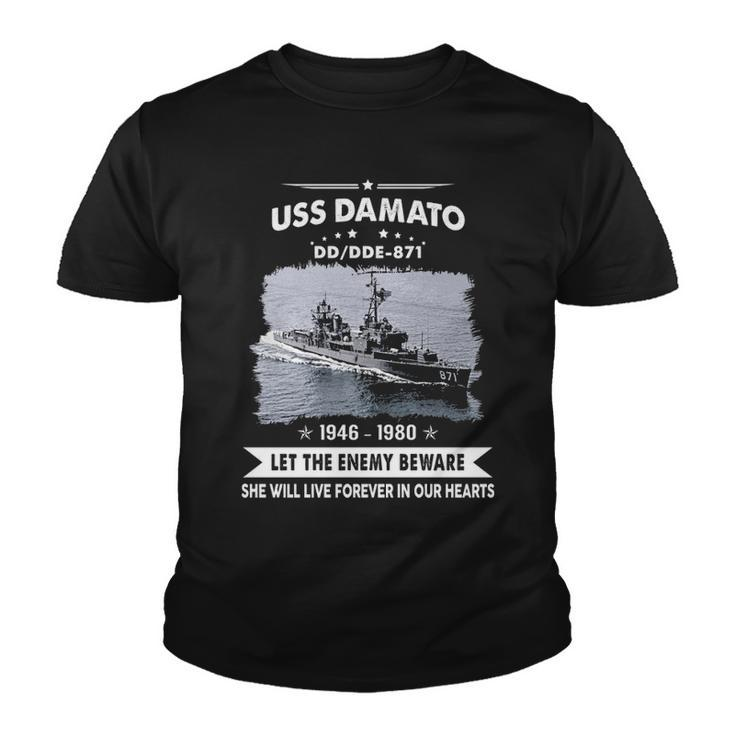 Uss Damato Dde 871 Dd  Youth T-shirt