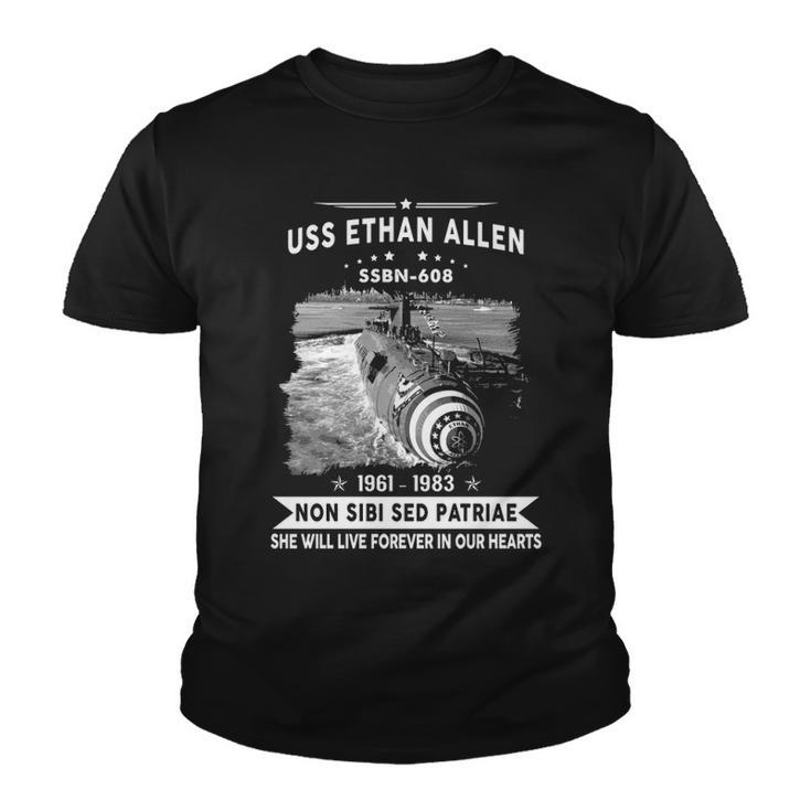 Uss Ethan Allen Ssbn  Youth T-shirt