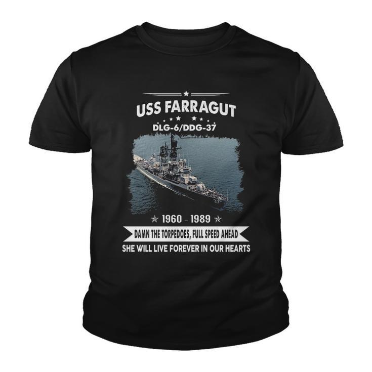 Uss Farragut Dlg 6 Ddg  Youth T-shirt