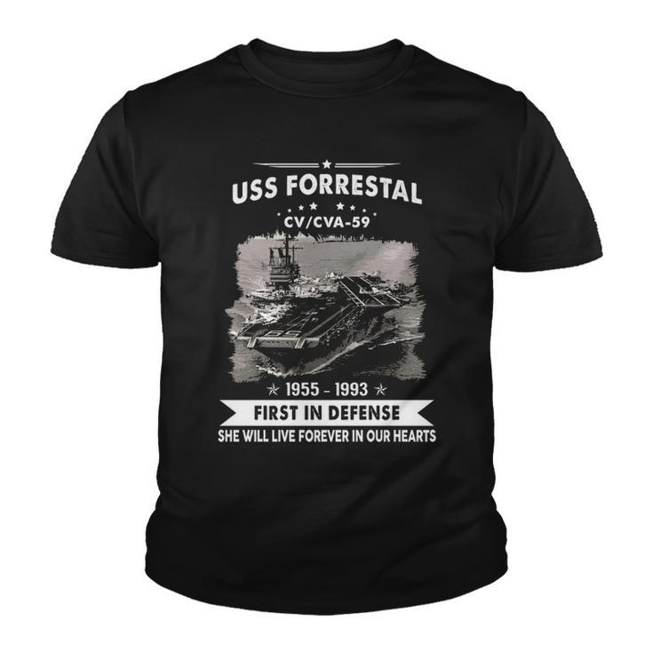 Uss Forrestal Cv 59 Cva  V2 Youth T-shirt