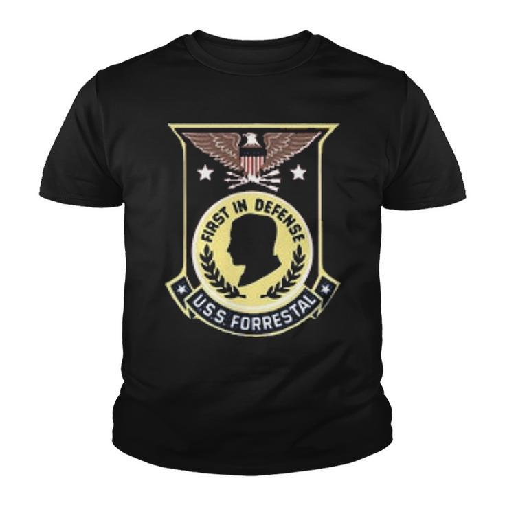 Uss Forrestal Cv 59 Cva  V4 Youth T-shirt