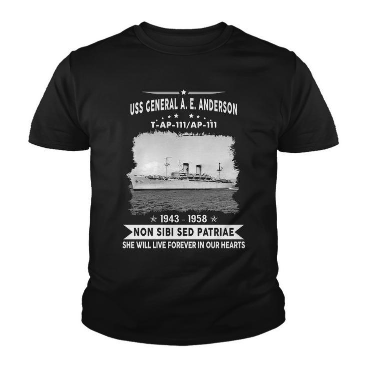 Uss General A E Anderson Tap 111 Ap  Youth T-shirt