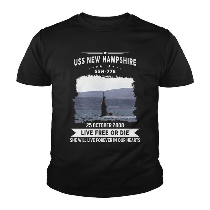 Uss New Hampshire Ssn  Youth T-shirt