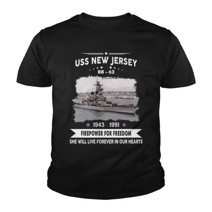 Uss New Jersey Bb  Youth T-shirt