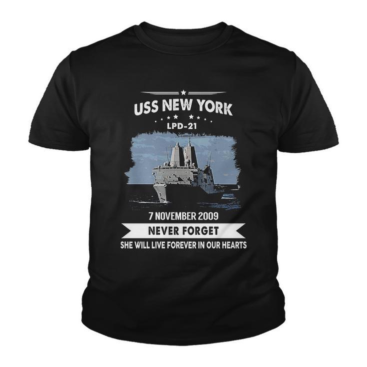 Uss New York Lpd  Youth T-shirt