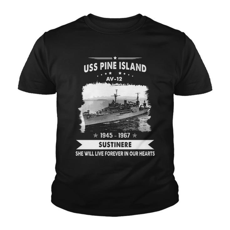 Uss Pine Island Av  Youth T-shirt