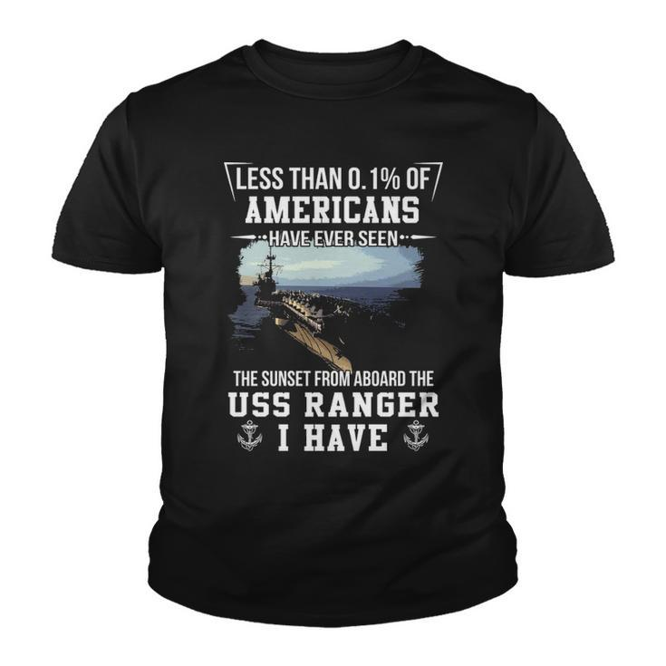 Uss Ranger Cva Cv 61 Sunset Youth T-shirt