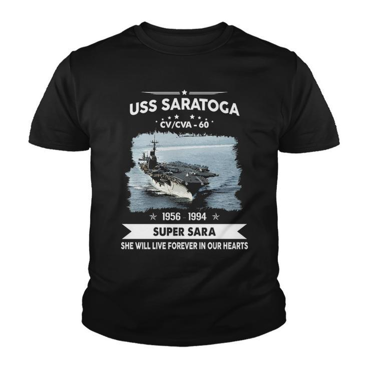 Uss Saratoga Cv 60 Cva  V2 Youth T-shirt
